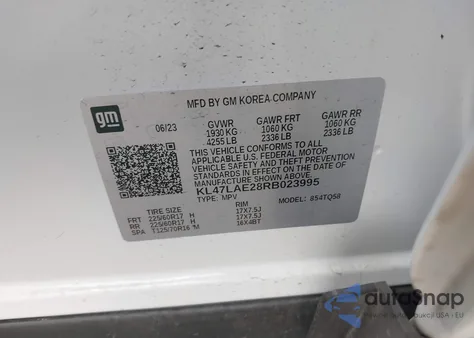 2024 Buick Envista Preferred Fwd из США, поврежденный, VIN KL47LAE28RB023995